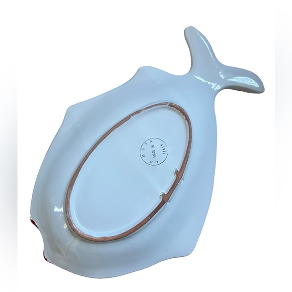 VTG La Musa Italy Fish Serving Dish Colorful Platter Wall Hanging 10”x7” READ - Picture 2 of 5